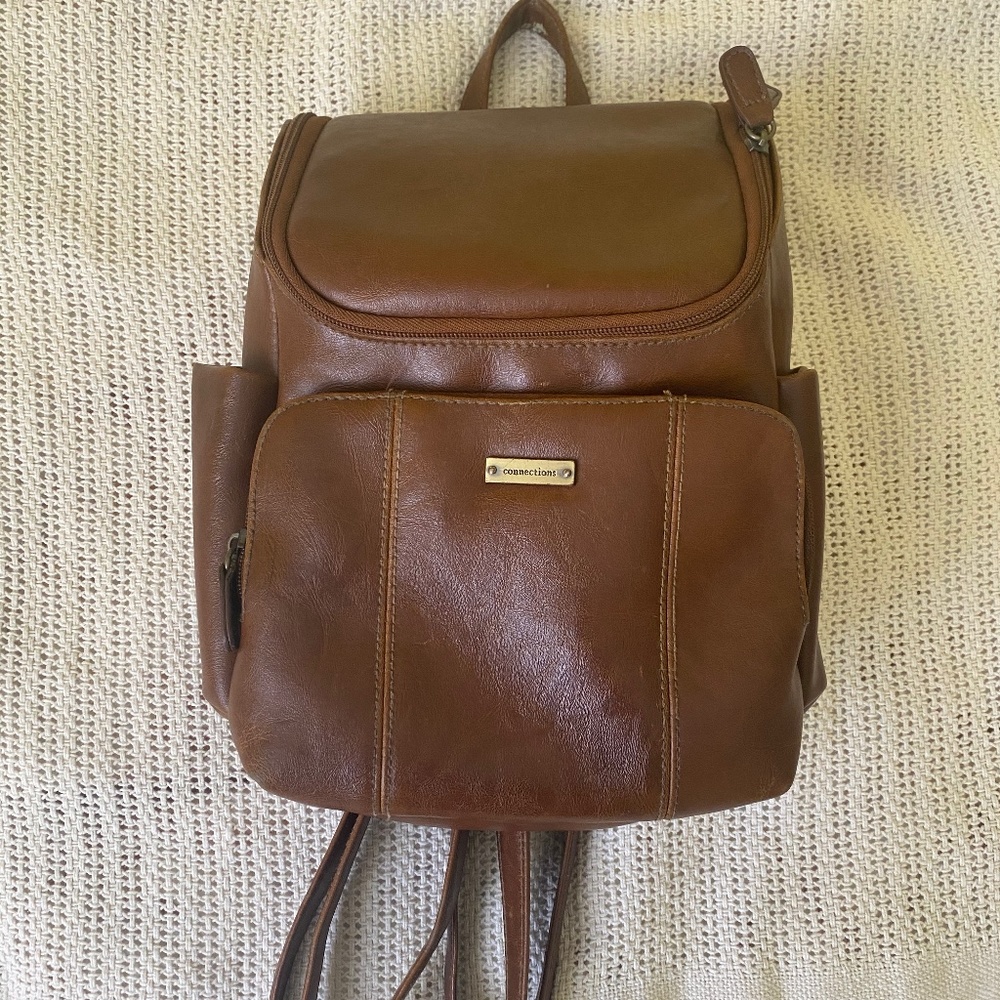 Vintage Leather Small Backpack